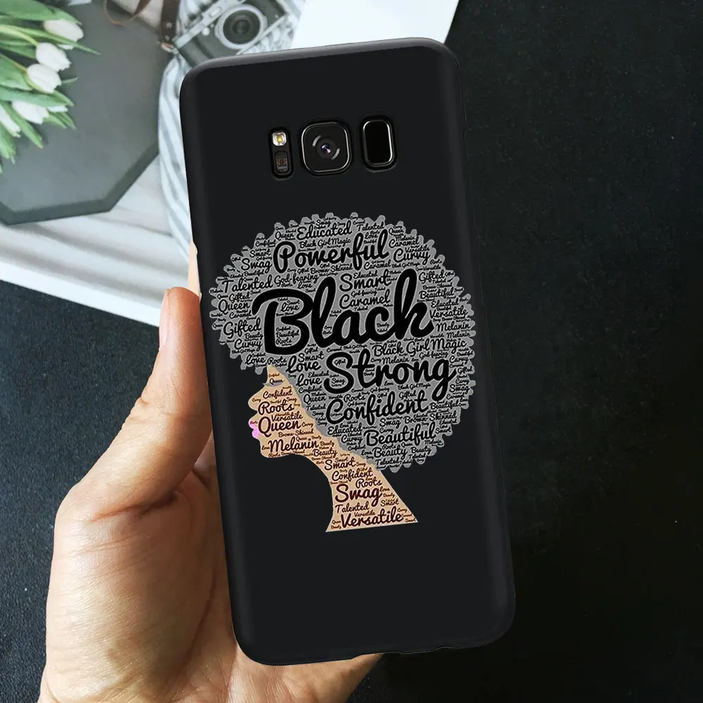 TPU A1112 Чехол для телефона Melanin Poppin queen для samsung S10 S9 S8 Plus S7 S7 Edge S10 E Afro Black Girl Magic rock Мягкий силиконовый чехол из ТПУ - Цвет: TPU A1112