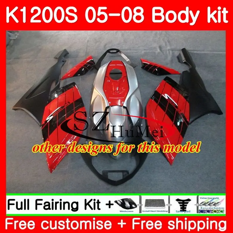 Корпус для BMW K1200 S 05 10 K1200S 06 07 08 09 глянцевый черный 92SH3 Φ K 1200 2005 2006 2007 2008 2009 2010