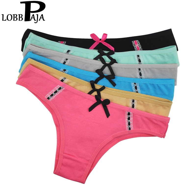 6 шт./партия женские хлопковые трусы стринги с низкой посадкой|sexy ladies panties|ladies