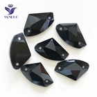 YANRUO 3256, все раньше, Галактическое шитье, плоская спина, пришивные стразы, свободные кристаллы, черные стразы для женской обуви