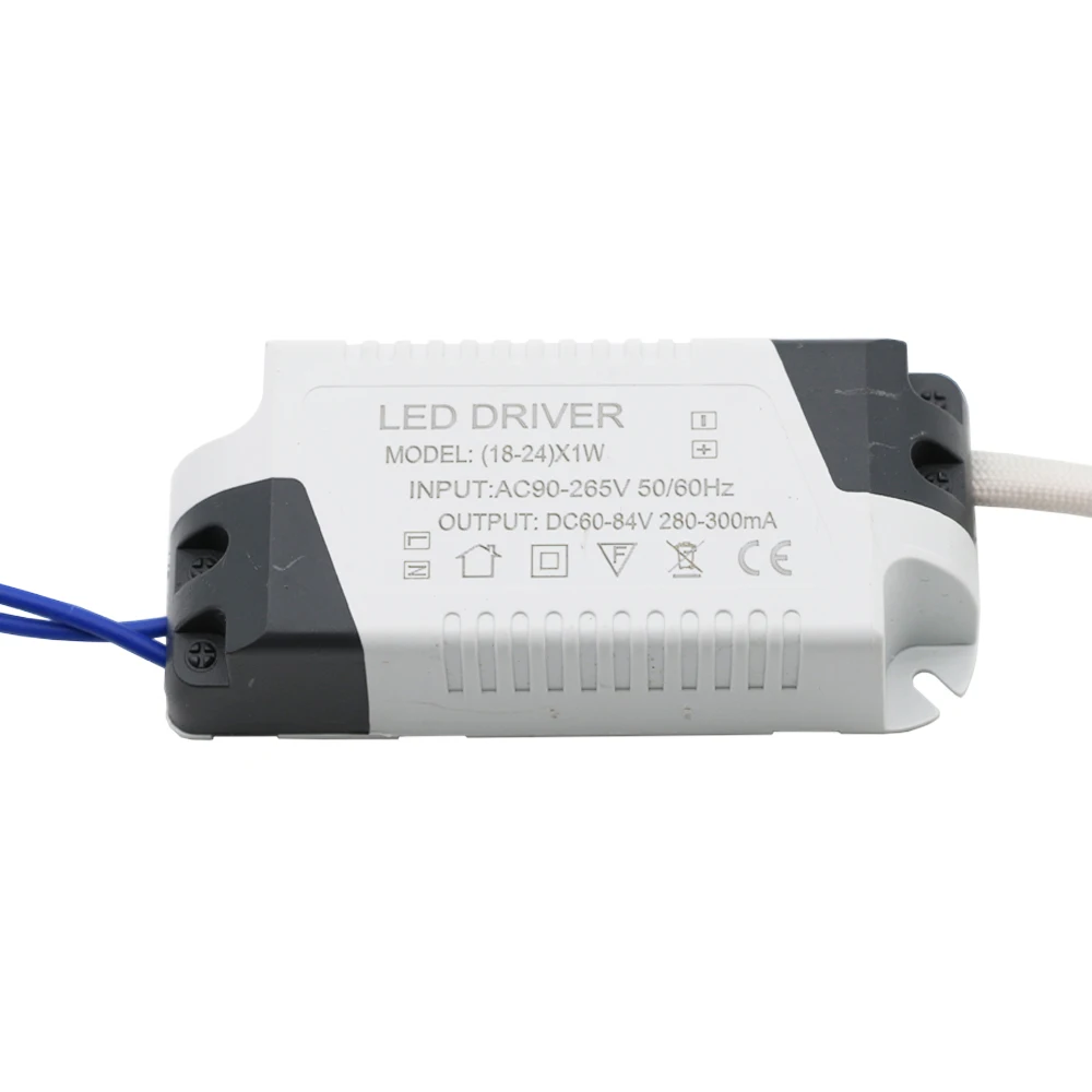 

LED External Driver 300mA (18-24)x1W DC 60V ~ 84V Led Driver 18W 20W 21W 22W 23W 24W Power Supply AC 110V 220V for LED lights Ra