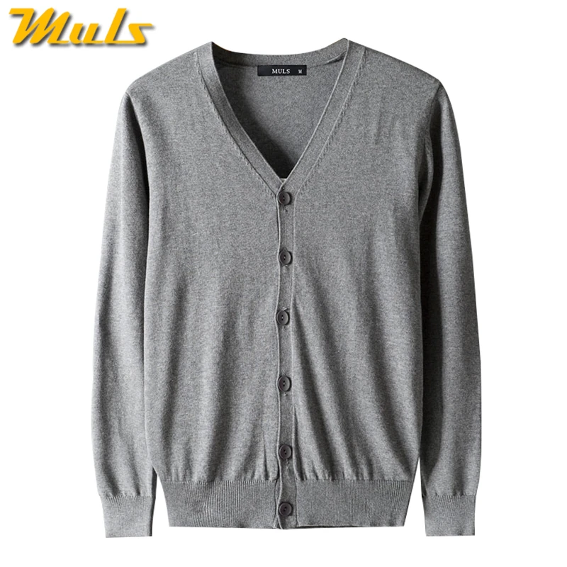 4 Цвета осень 2017 г. Новый Для мужчин кардиган свитер 100% хлопок вязаный весна