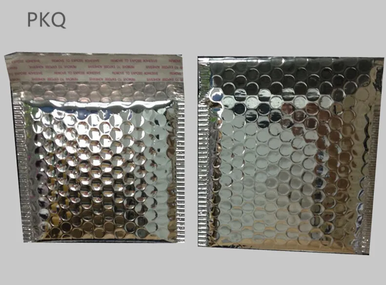 

Мини-конверт с серебряной подкладкой, металлический пузырьковый конверт, алюминиевая фольга, Подарочный пакет, упаковка для ресниц, 11x11 см