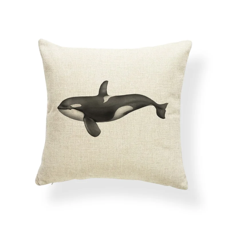 2 Killer подушка в форме Кита Подушка Narwhal подушка с геометрическим узором(алмаз) чехол для подушки креативность восточные кровати подарочные подушки квадратная льняная с принтом - Цвет: 2