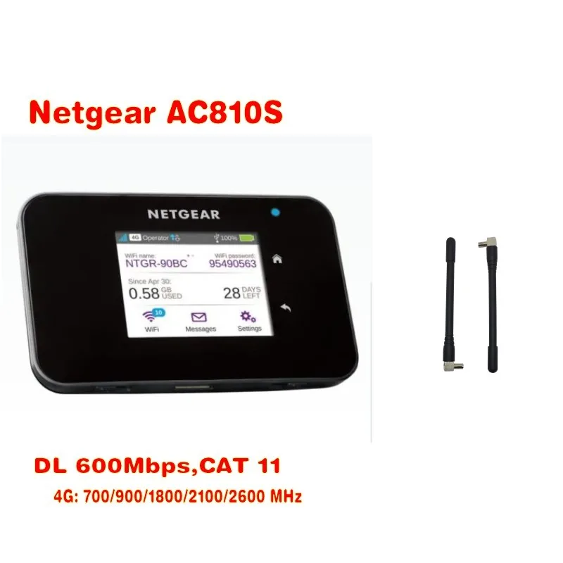 Оригинальный разблокированный сенсорный экран Netgear Aircard AC810S 810S Cat11 600 Мбит/с 4GX
