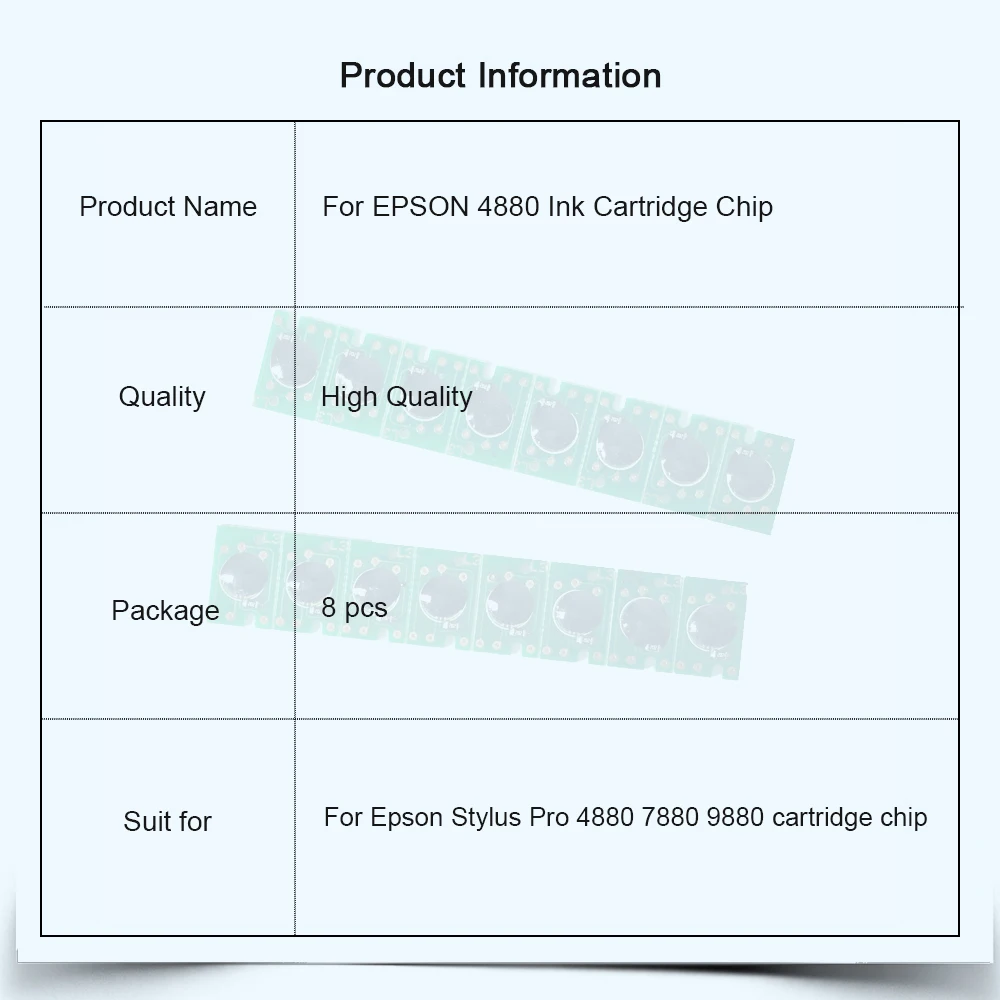 8 шт. 4880 7880 9880 чернильный картридж чип один раз для Epson Pro принтер Comptiable | Компьютеры