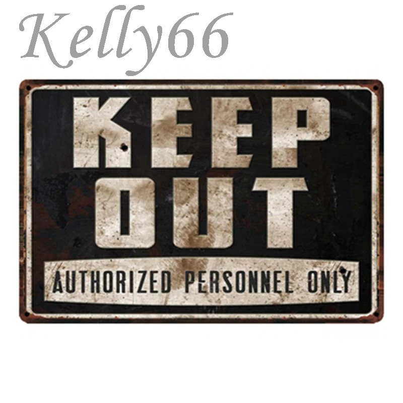 [Kelly66] держаться подальше от старого металлический знак олова плакат домашний