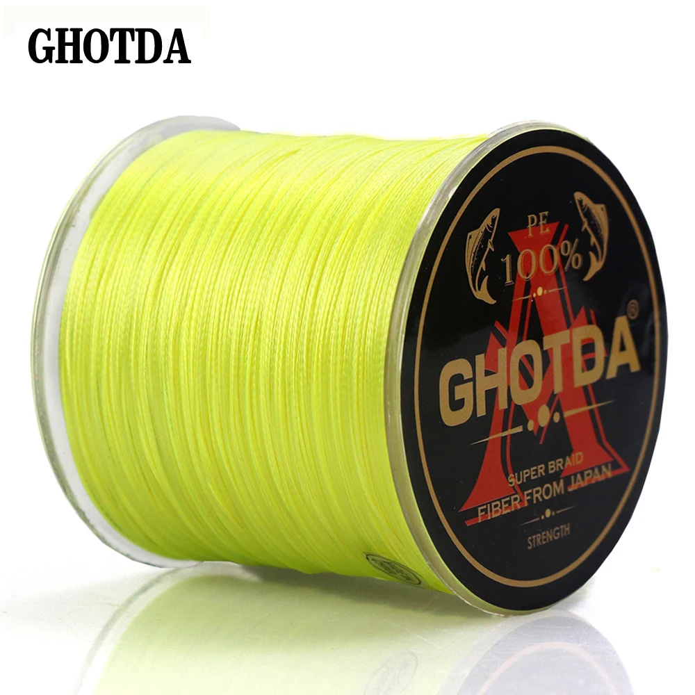 500 м X8 GHOTDA бренд супер сильная Япония Multifilament PE плетеная леска 8 нитей плетеная леска 22LB до 78LB