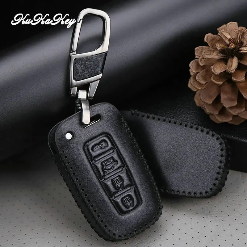 Умный чехол из натуральной кожи с 4 кнопками для Kia Rio K2 Ceed Sportage Soul Sorento Cerato Spectra