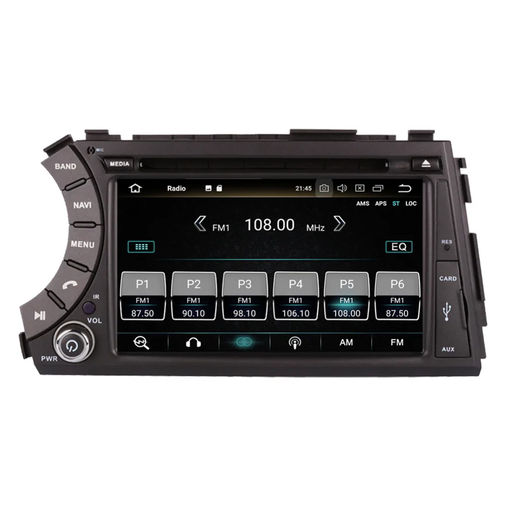 Android 8 0 Восьмиядерный автомобильный радиоприемник стерео с Bluetooth для SsangYong