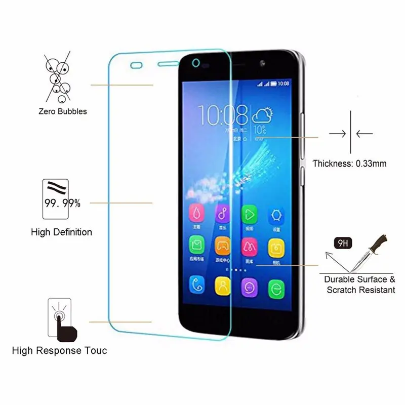 Закаленное стекло Y6II для Huawei Y6 II 2016 Защитная пленка Honor Holly 3 L21 L03 L23|Защитные стёкла