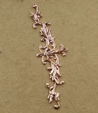 Rose Gold 20 шт Золото/бронза/родиевое покрытие филигранные цветочные обертки соединители Шарм Подвеска для ожерелья ювелирных изделий - Цвет: Rose Gold
