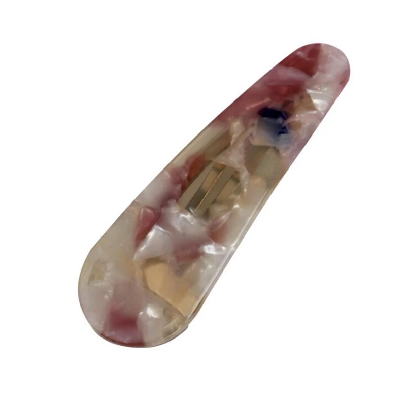 

New 2019 Vintage Women Girls Snap Design Hair Clips Hairpins Female Girls Fashion Acrylic Water drop Hair Accessories Headwear