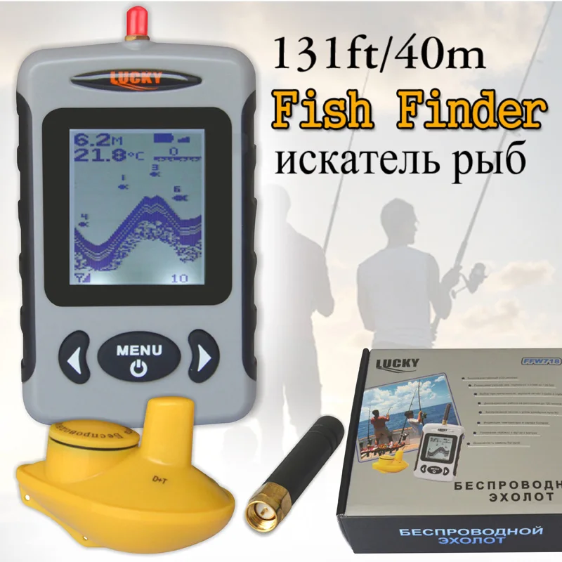 Беспроводной Sonar Портативный Fishfinder Рыболокаторы Сенсор 45 м цифровой Дизайн