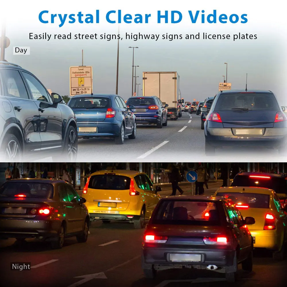 Автомобильный цифровой видеорегистратор Vehemo U3 ADAS мини Full HD 1080P с двумя