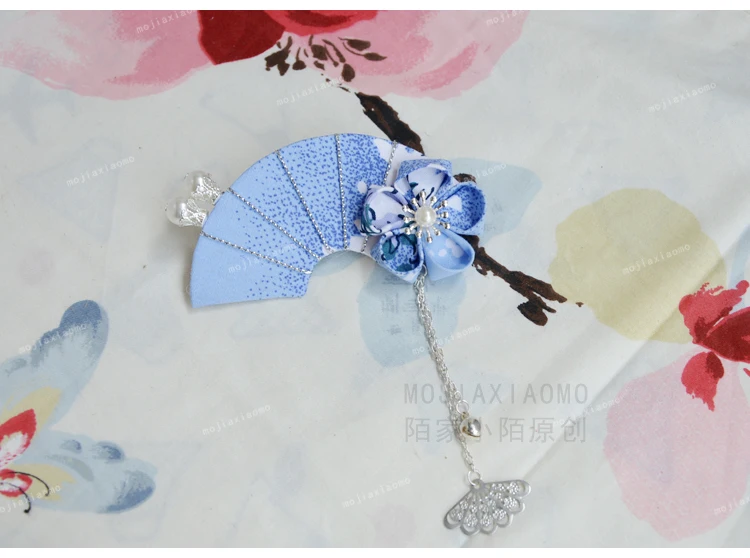 Коллекция аксессуаров для волос с синими волнами hanfu и wind ласточкин хвост ancienter tassel заколка для волос с японским кимоно сбоку