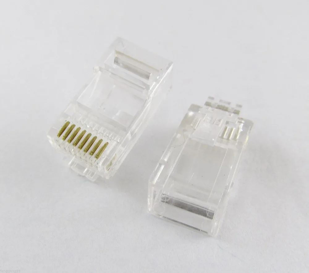 

100pcs RJ45 RJ-45 Network Cable Modular Plug Ethernet CAT5 CAT5E 8P8C Gold Plated Connector End
