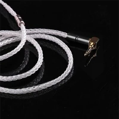3.5mm bending BGVP 6N 8 ядро 400 проволока чистого серебра покрытием OCC 2,5 мм/3,5 мм MMCX кабель наушников Audiophile балансировочный кабель для Shure SE846 SE215 - Цвет: 3.5mm bending