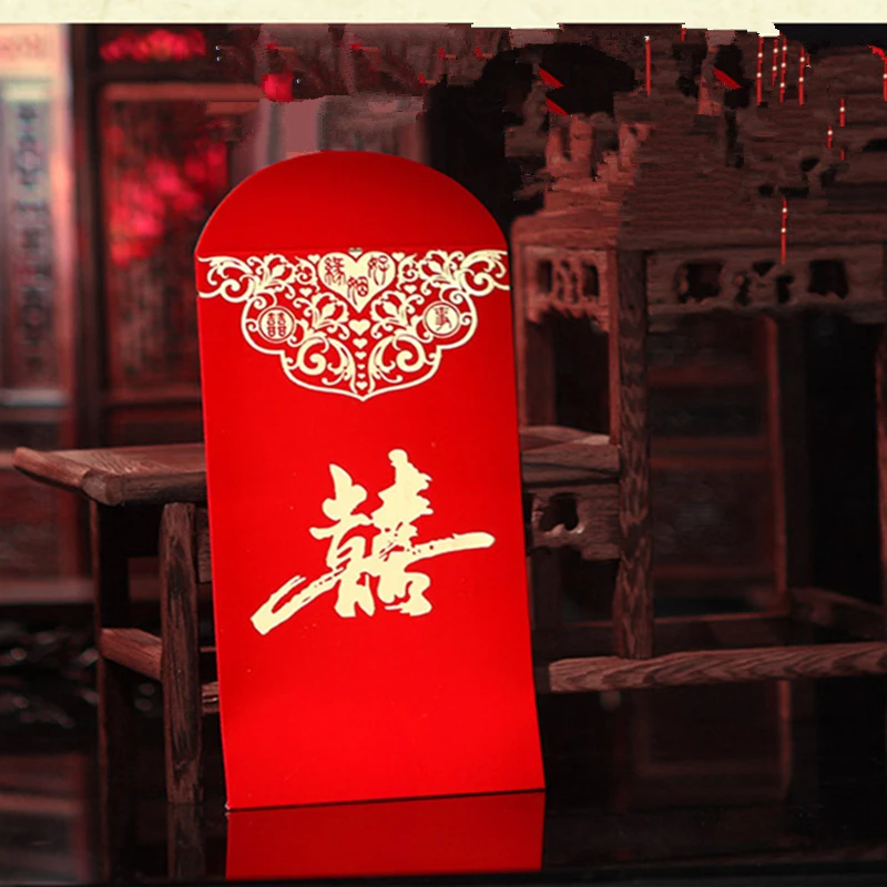 Конверты Свадебные для денег 20 шт./лот радостный Свадебный конверт с золотым