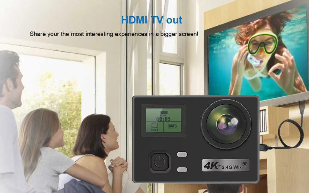 Водонепроницаемая камера HD 4K 2,0 дюймов ЖК-экран Экшн-камера DV DVR видеокамера водостойкая Спортивная камера водонепроницаемый чехол L0604# D