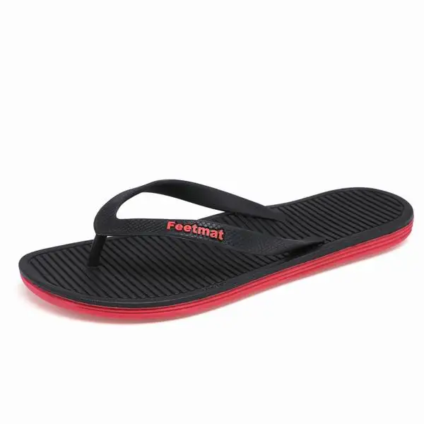 men black red Мужские вьетнамки унисекс из ЭВА; сандалии; женские уличные сандалии; летние пляжные вьетнамки; сандалии; обувь - Цвет: men black red