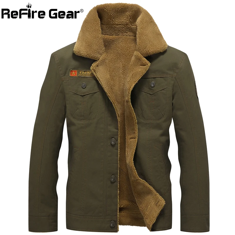 Зимняя армейская тактическая куртка ReFire Gear Мужская теплая военная с толстым