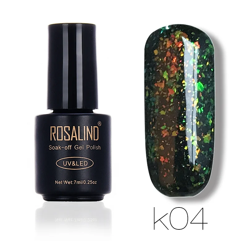 K04 Rosalind гель 1S Блестящий galaxy гель для ногтей 7 мл Праймер стойкий лак для ногтей замачиваемый УФ светодиодный лак высокого качества гель-лаки - Цвет: K04