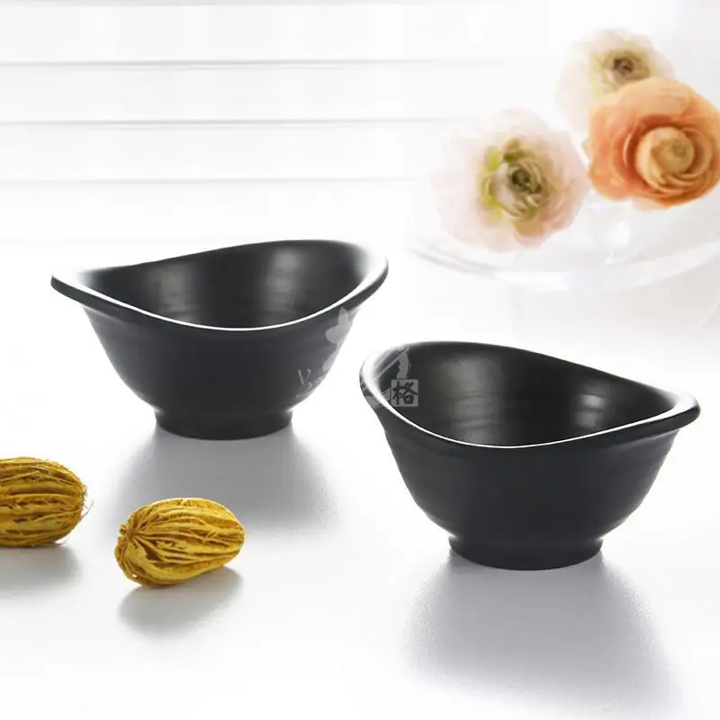 Японский пластик черный матовый меламин лапша рисовая рамен porringer Миска Наборы