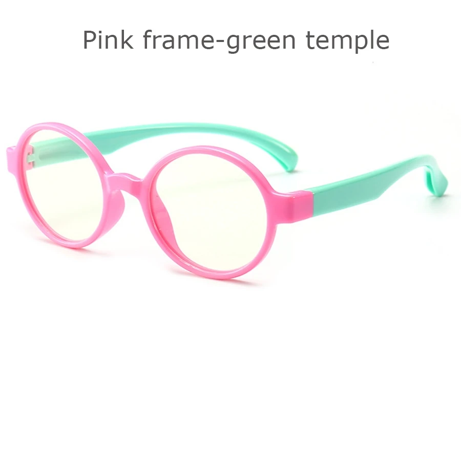 F012 pink-green Belmon Дети студентов оправа для очков дети анти-голубые лучи свет компьютера оптические очки для маленьких мальчиков и девочек F012 - Цвет оправы: F012 pink-green