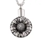 Винтажные ожерелья с подвеской в виде подсолнуха из нержавеющей стали, ювелирные изделия для кремации, ожерелья на память для женщин