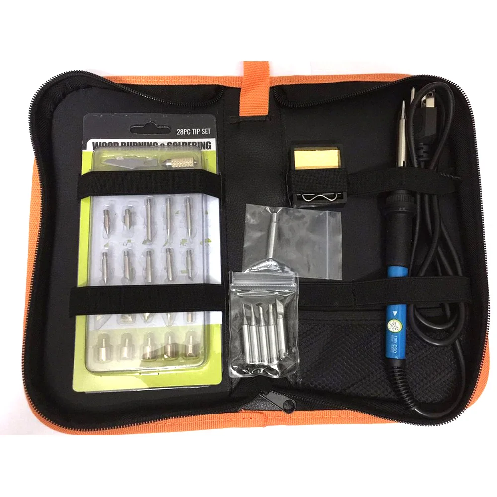 

37PCS 110V/220V 60W Soldering Iron Kit Wood Burning Pen Set Iron Carving Pyrography Tools Electric Soldering Irons