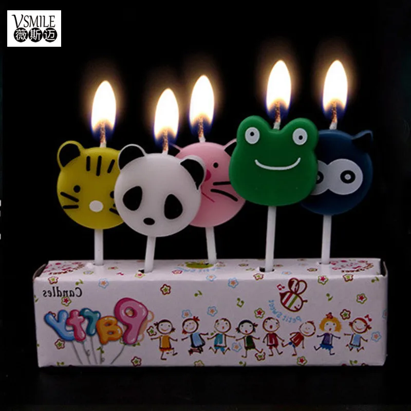 5 шт./компл. милые животные тигр кошка собака слон Лев лошадь день рождения