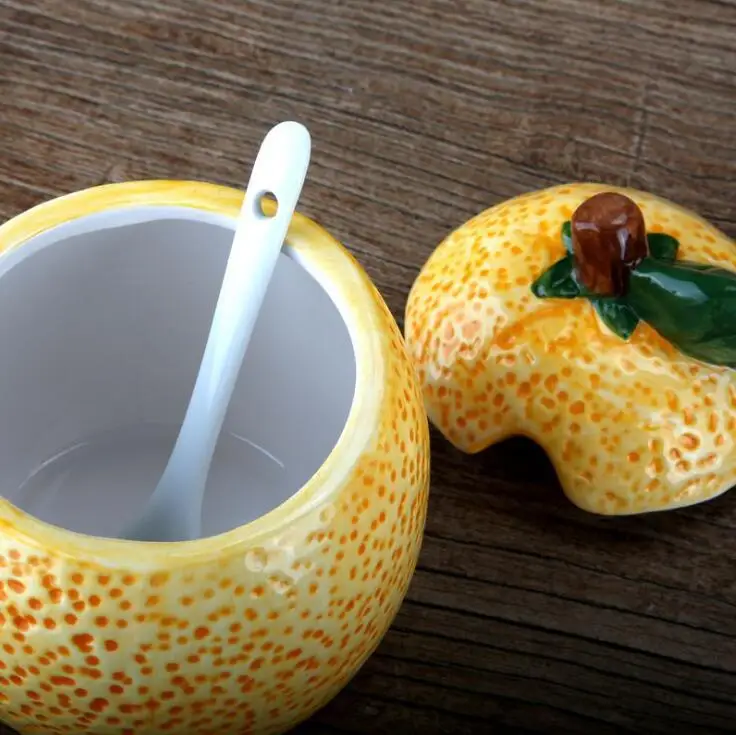 Керамическая баночка специй креативная кухонная посуда сахарная банка соляная