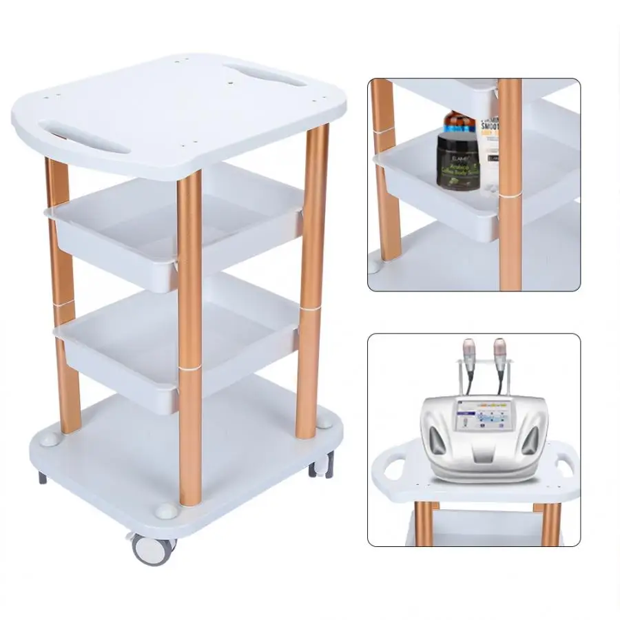 4 уровня съемное оборудование для красоты стеллаж хранения роликовых колес салон