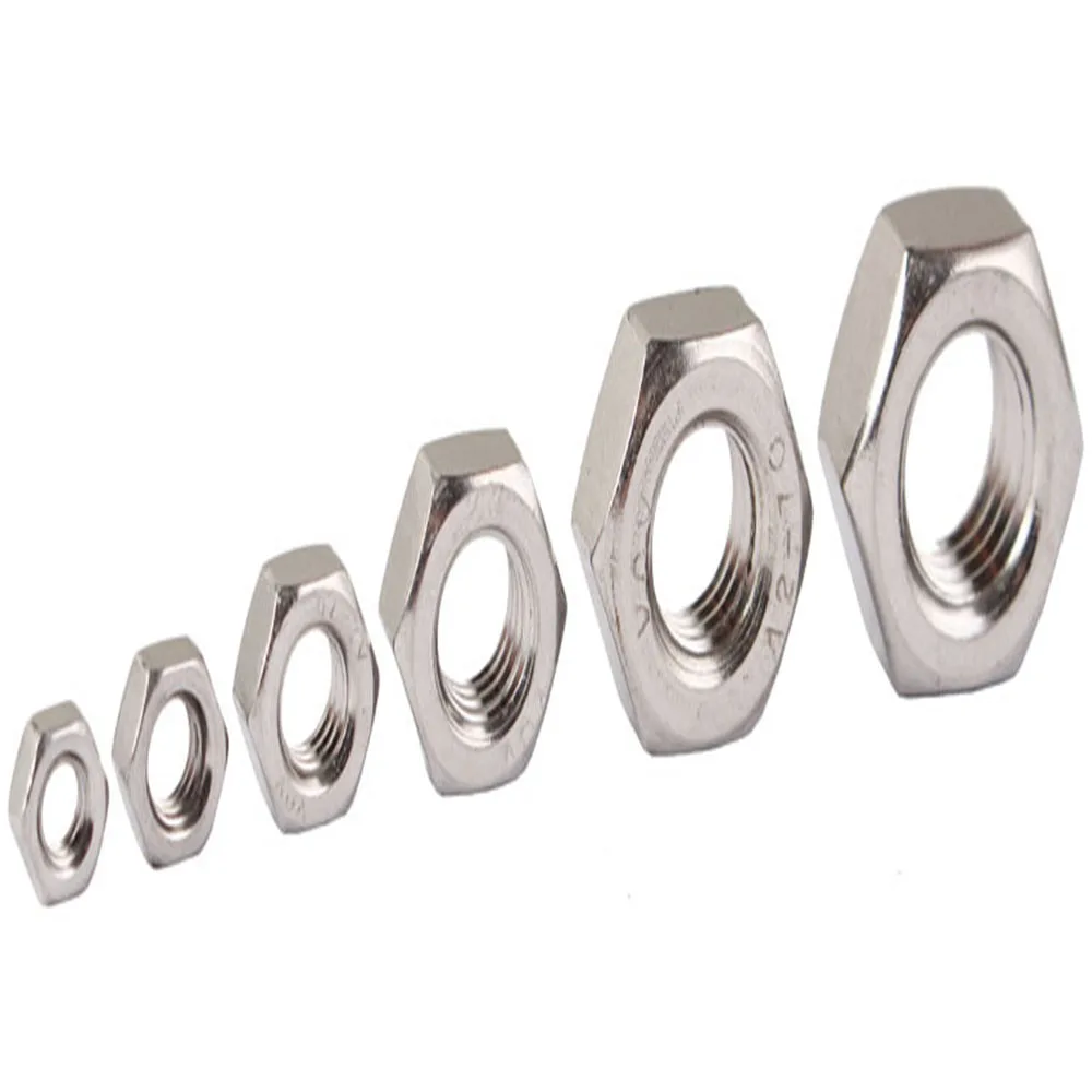 

100PCS 304 stainless steel nut hex nut screw cap M1.6 M2 M2.5 M3 M4 M5 M6