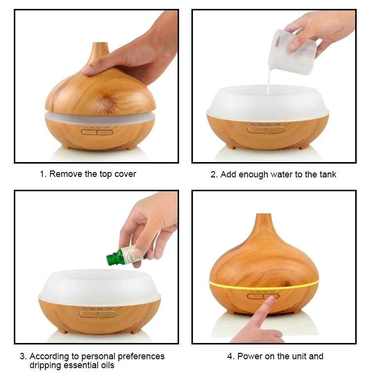 Ультразвуковой увлажнитель воздуха 7 цветов диффузор эфирного масла