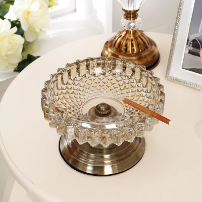 ashtray 20x12cm Европейский высококачественный хрустальный стеклянный двухслойный фруктовый поднос, блюда для тортов, тарелка для конфет, домашний декор, столовая посуда, аксессуары - Цвет: ashtray 20x12cm