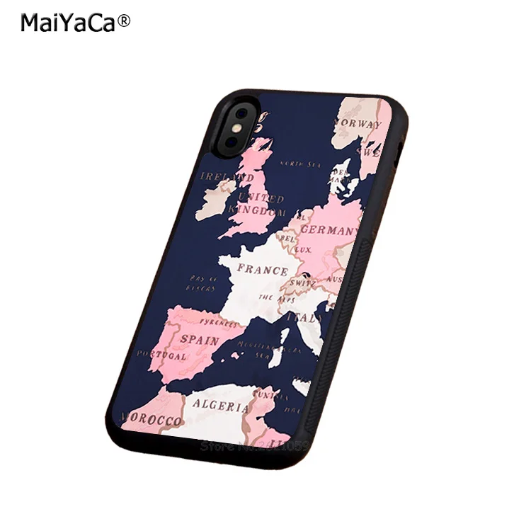Мягкие силиконовые чехлы с картой Европы для телефонов apple iPhone 11 pro max 5s SE 6 6s plus 7 7plus