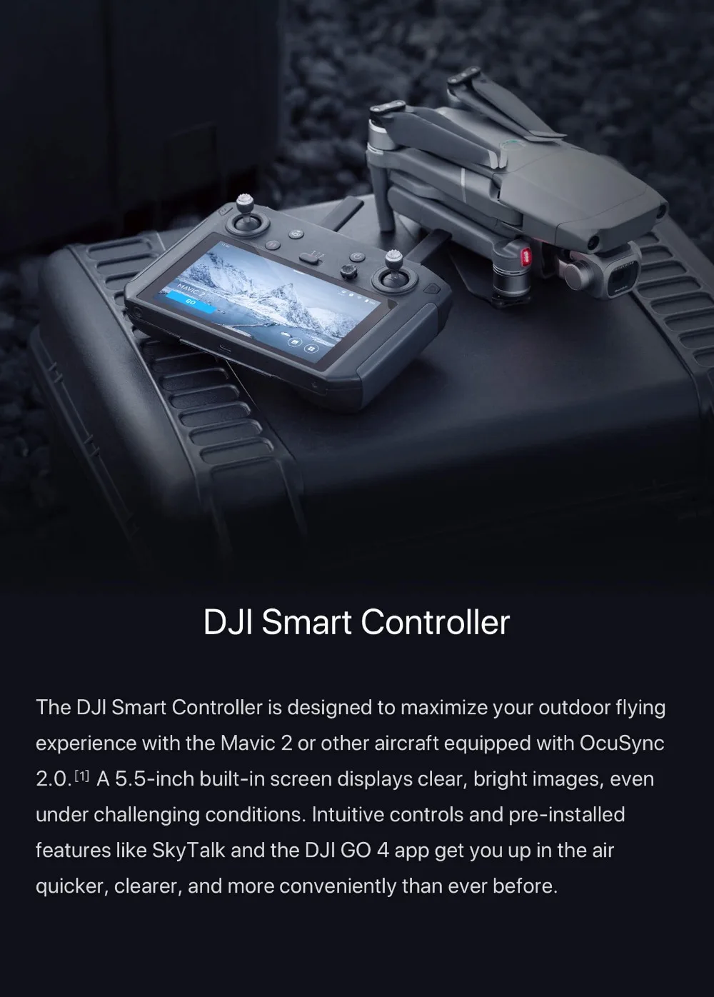 DJI Smart контроллер для DJI Mavic 2 Pro/Mavic 2 Zoom с OcuSync 2,0 Ультра-яркий экран в