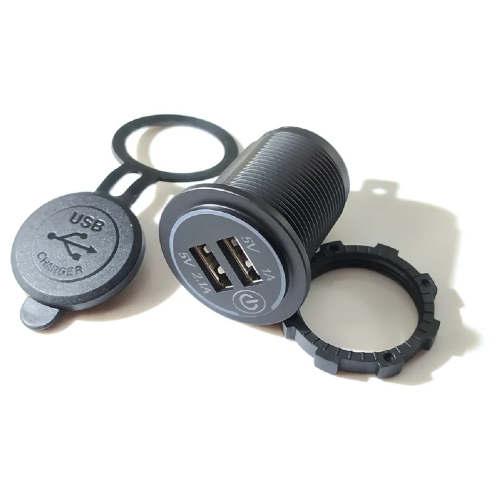 Зарядное устройство с двумя USB портами 5 В 2 1 а/1 А 12 24 В|Зажигалка| |