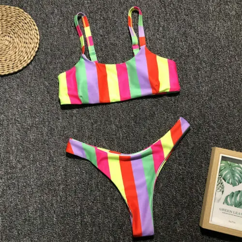 

Women Brazilian Bikini Swimwear Beachwear Bra Swimsuit Tops Triangle Bottom
