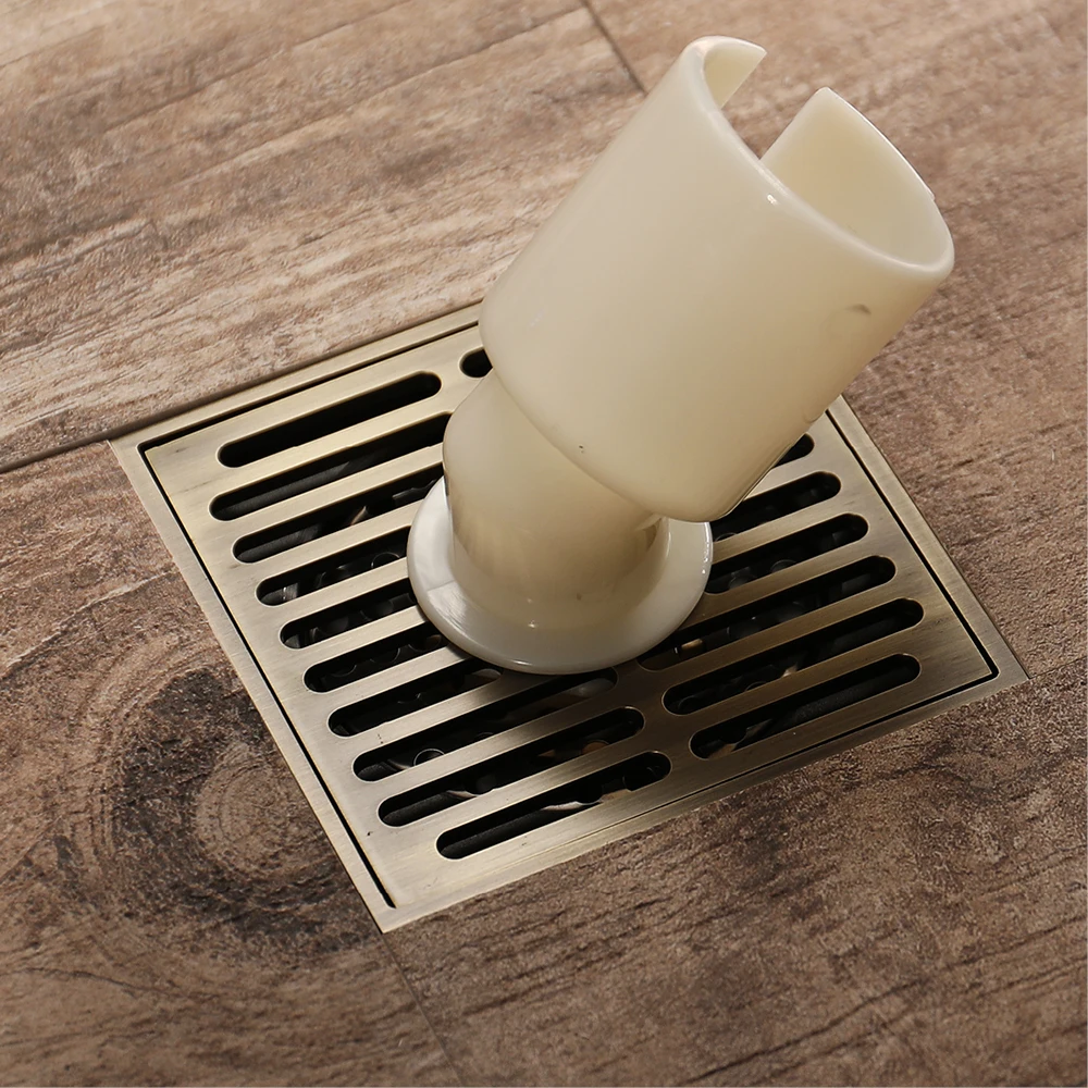 

HIDEEP Antique Bronze Kitchen Balcony Shower Floor Drains Floor Grate Drain Electroplated Anti-odor Floor Drain For Bathroom