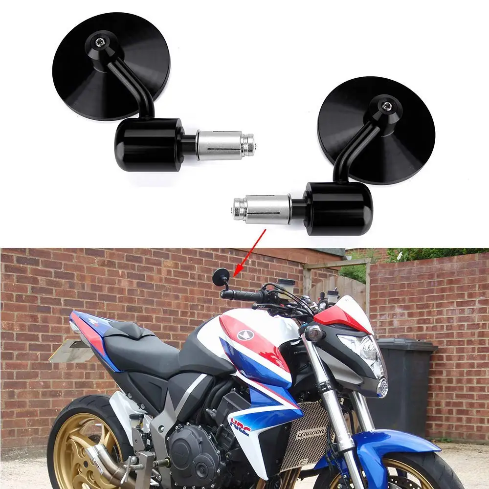 Круглый 7/8 &quotРучка Бар Конец мотоцикла боковые зеркала для Yamaha Sport FZ8 FZ 07 09 Honda Kawasaki