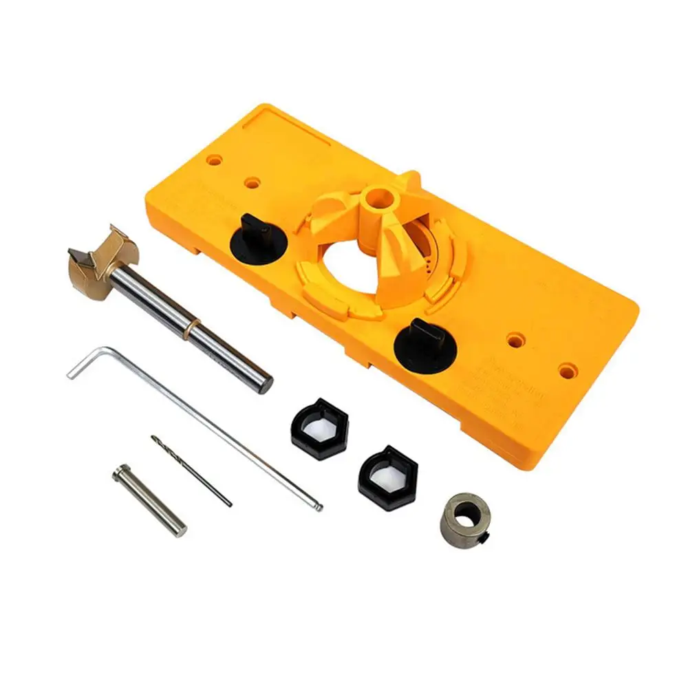 35 мм чашки стиль шарнир расточные джиг сверла руководство набор двери отверстие