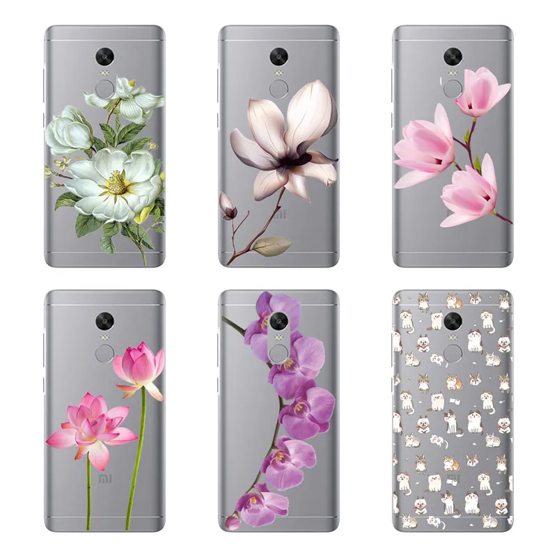 Xiaomi redmi 4x чехол Silicon черный живописи цветок ТПУ Мягкая задняя крышка для xiaomi