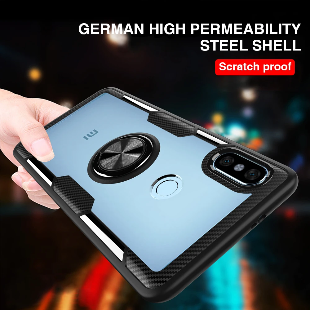 Роскошные Чехлы для Xiaomi Mi 8 Lite прозрачный чехол с магнитным кольцом акриловый Xiomi
