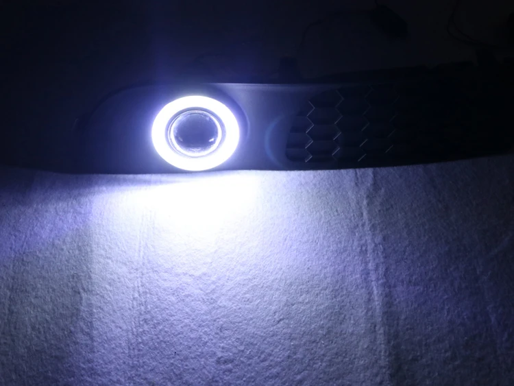 EOsuns инновационный COB angel eye Светодиодный дневной ходовой светильник DRL+ галогенный противотуманный светильник+ объектив проектора для volvo S80 S80L 2007-2013
