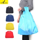 Многоразовая портативная складная сумка для покупок Travelsky, большая нейлоновая армированная сумка Ripstop, водонепроницаемая складная дорожная сумка, 2 шт.