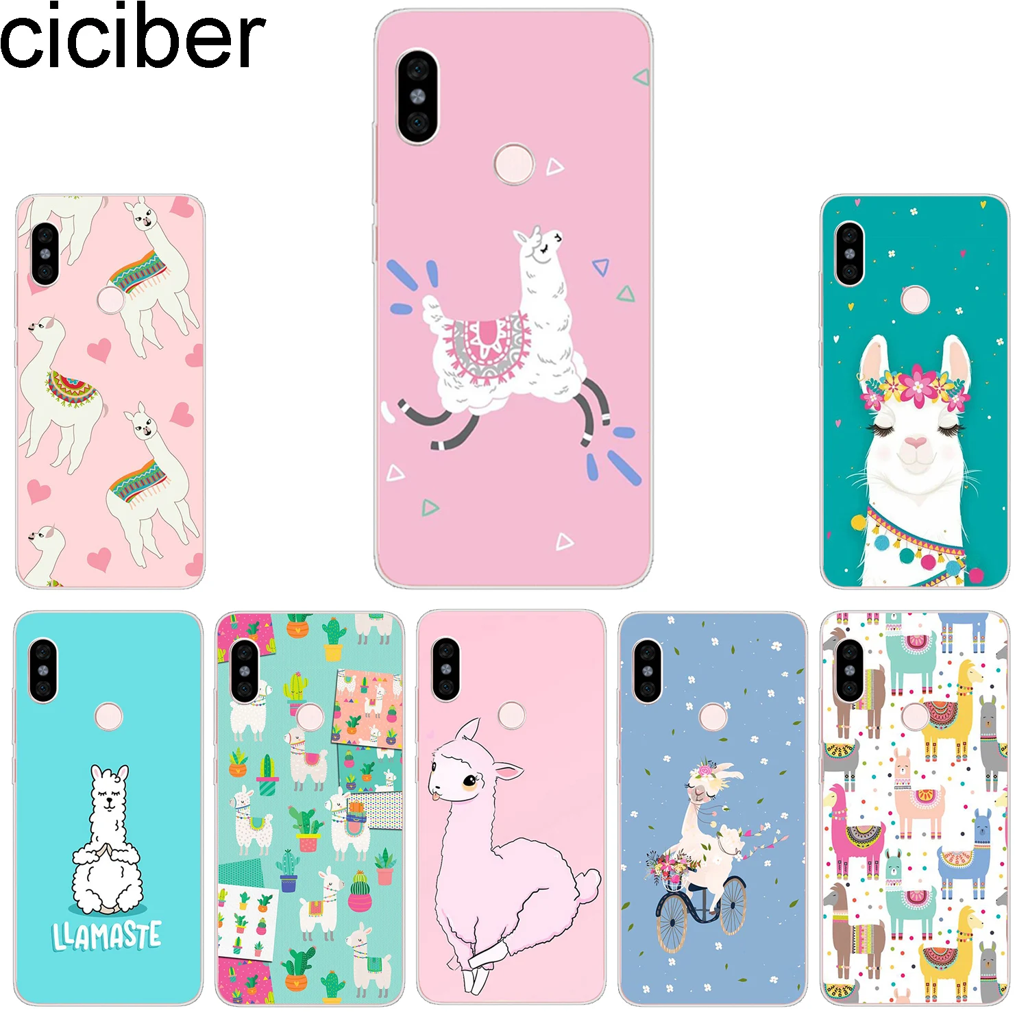 ciciber Phone Case for Xiaomi Mix Max 3 2 2s Soft Back Cover Mi A2 9 8 6 5 F1 A1 5X 6X 5c 5s Lite Plus Pro SE Alpaca |