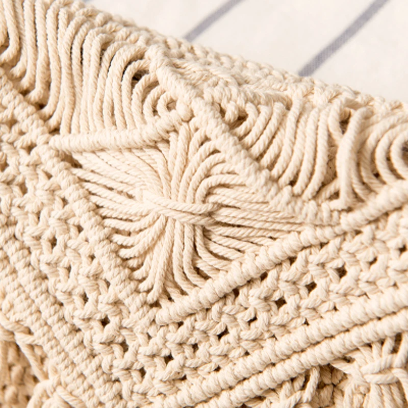 Женская пляжная сумка Кроссбоди Пляжная Ультралегкая с бахромой и кисточками в